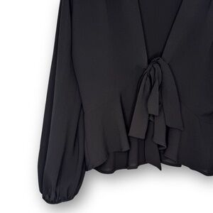 Tyche Black Tie Front Blouse